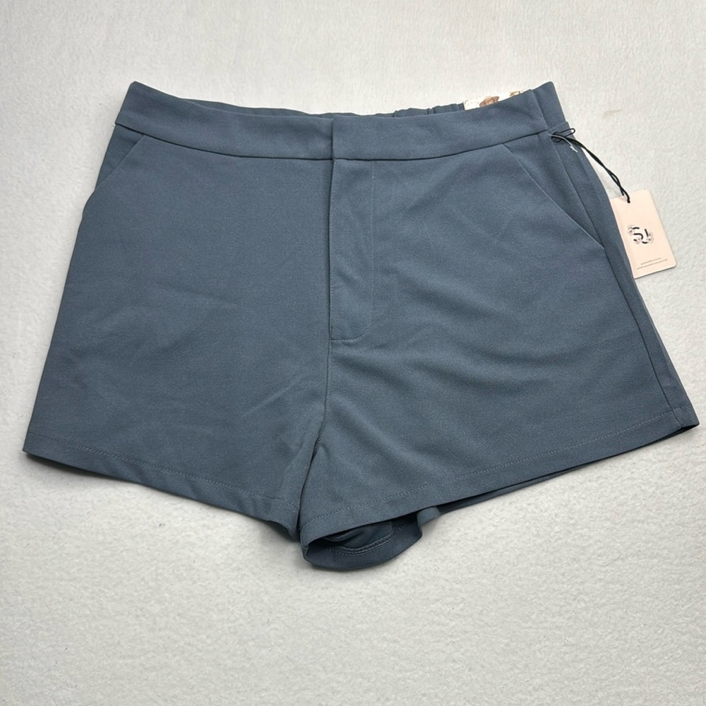 NWT - Sincerely Jules Trouser Short XL - Light Teal dressy dress shorts greenish - Picture 1 of 8